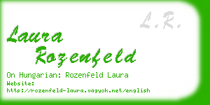 laura rozenfeld business card